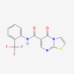 5-oxo-N-[2-(trifluoromethyl)phenyl]-5H-[1,3]thiazolo[3,2-a]pyrimidine-6-carboxamide - 851943-95-8