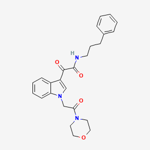 2-(1-(2-morpholino-2-oxoethyl)-1H-indol-3-yl)-2-oxo-N-(3-phenylpropyl)acetamide - 872857-02-8