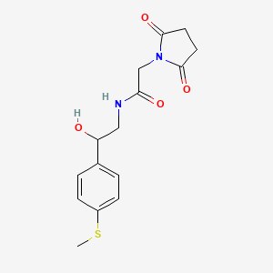 2-(2,5-dioxopyrrolidin-1-yl)-N-(2-hydroxy-2-(4-(methylthio)phenyl)ethyl)acetamide - 1448031-30-8