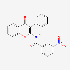 3-nitro-N-(4-oxo-3-phenyl-4H-chromen-2-yl)benzamide - 879438-40-1