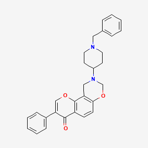 9-(1-benzylpiperidin-4-yl)-3-phenyl-9,10-dihydrochromeno[8,7-e][1,3]oxazin-4(8H)-one - 951979-88-7
