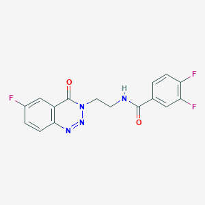 3,4-difluoro-N-(2-(6-fluoro-4-oxobenzo[d][1,2,3]triazin-3(4H)-yl)ethyl)benzamide - 1904371-43-2