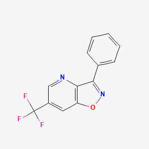 3-Phenyl-6-(trifluoromethyl)-[1,2]oxazolo[4,5-b]pyridine - 338953-51-8
