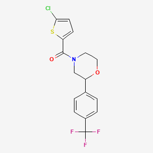 (5-Chlorothiophen-2-yl)(2-(4-(trifluoromethyl)phenyl)morpholino)methanone - 1351660-99-5