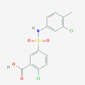 2-Chloro-5-[(3-chloro-4-methylphenyl)sulfamoyl]benzoic acid - 328028-05-3