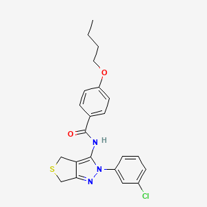 4-butoxy-N-[2-(3-chlorophenyl)-2H,4H,6H-thieno[3,4-c]pyrazol-3-yl]benzamide - 450340-83-7