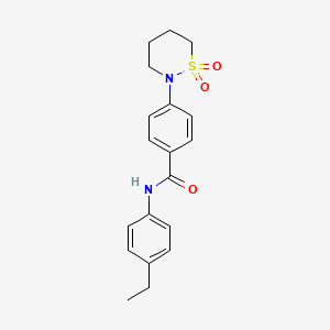 4-(1,1-dioxo-1lambda6,2-thiazinan-2-yl)-N-(4-ethylphenyl)benzamide - 899756-73-1