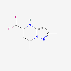 5-(Difluoromethyl)-2,7-dimethyl-4,5,6,7-tetrahydropyrazolo[1,5-a]pyrimidine - 1789048-60-7