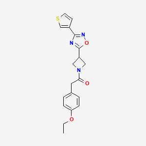 2-(4-Ethoxyphenyl)-1-(3-(3-(thiophen-3-yl)-1,2,4-oxadiazol-5-yl)azetidin-1-yl)ethanone - 1396767-51-3