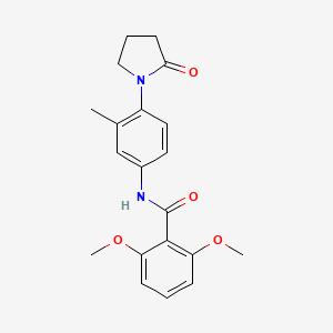 2,6-dimethoxy-N-[3-methyl-4-(2-oxopyrrolidin-1-yl)phenyl]benzamide - 941956-83-8