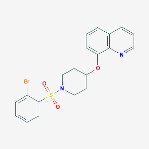 8-((1-((2-Bromophenyl)sulfonyl)piperidin-4-yl)oxy)quinoline - 2034316-98-6