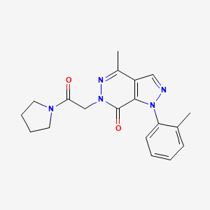 4-methyl-6-(2-oxo-2-(pyrrolidin-1-yl)ethyl)-1-(o-tolyl)-1H-pyrazolo[3,4-d]pyridazin-7(6H)-one - 941884-50-0