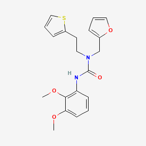 1-(2,3-dimethoxyphenyl)-3-[(furan-2-yl)methyl]-3-[2-(thiophen-2-yl)ethyl]urea - 1396793-12-6