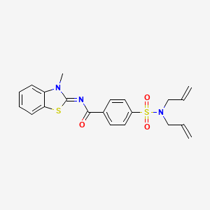 (E)-4-(N,N-diallylsulfamoyl)-N-(3-methylbenzo[d]thiazol-2(3H)-ylidene)benzamide - 476625-96-4