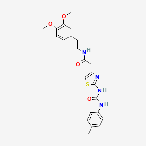 N-[2-(3,4-dimethoxyphenyl)ethyl]-2-(2-{[(4-methylphenyl)carbamoyl]amino}-1,3-thiazol-4-yl)acetamide - 1005299-53-5
