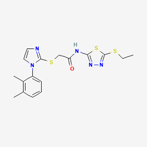 2-{[1-(2,3-dimethylphenyl)-1H-imidazol-2-yl]sulfanyl}-N-[5-(ethylsulfanyl)-1,3,4-thiadiazol-2-yl]acetamide - 851131-43-6