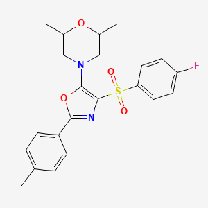 4-[4-(4-FLUOROBENZENESULFONYL)-2-(4-METHYLPHENYL)-1,3-OXAZOL-5-YL]-2,6-DIMETHYLMORPHOLINE - 862738-29-2