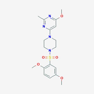 4-(4-((2,5-Dimethoxyphenyl)sulfonyl)piperazin-1-yl)-6-methoxy-2-methylpyrimidine - 946232-45-7