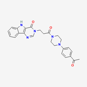3-{3-[4-(4-acetylphenyl)piperazin-1-yl]-3-oxopropyl}-3H,4H,5H-pyrimido[5,4-b]indol-4-one - 1105249-28-2