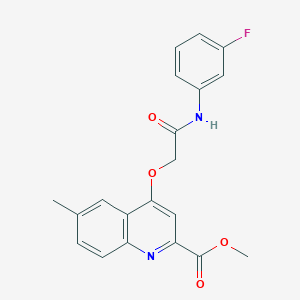 METHYL 4-{[(3-FLUOROPHENYL)CARBAMOYL]METHOXY}-6-METHYLQUINOLINE-2-CARBOXYLATE - 1358411-89-8
