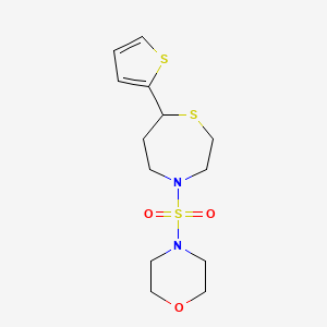 4-((7-(Thiophen-2-yl)-1,4-thiazepan-4-yl)sulfonyl)morpholine - 1705098-41-4