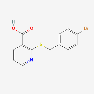 2-{[(4-Bromophenyl)methyl]sulfanyl}pyridine-3-carboxylic acid - 1016746-08-9