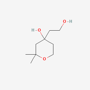 4-(2-hydroxyethyl)-2,2-dimethyltetrahydro-2H-pyran-4-ol - 56229-51-7