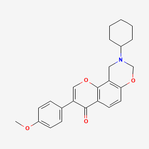 9-cyclohexyl-3-(4-methoxyphenyl)-9,10-dihydrochromeno[8,7-e][1,3]oxazin-4(8H)-one - 951932-39-1
