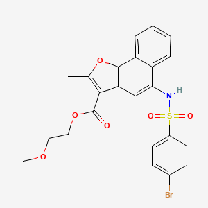 2-Methoxyethyl 5-(4-bromobenzenesulfonamido)-2-methylnaphtho[1,2-B]furan-3-carboxylate - 361179-81-9