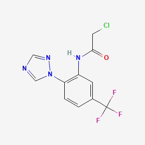 2-chloro-N-[2-(1H-1,2,4-triazol-1-yl)-5-(trifluoromethyl)phenyl]acetamide - 792953-79-8