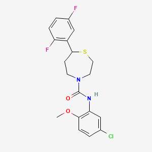 N-(5-chloro-2-methoxyphenyl)-7-(2,5-difluorophenyl)-1,4-thiazepane-4-carboxamide - 1705201-15-5