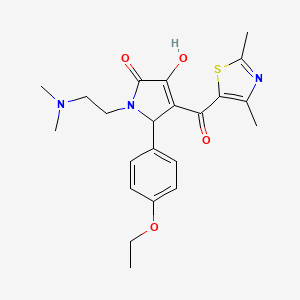 1-(2-(dimethylamino)ethyl)-4-(2,4-dimethylthiazole-5-carbonyl)-5-(4-ethoxyphenyl)-3-hydroxy-1H-pyrrol-2(5H)-one - 627822-21-3