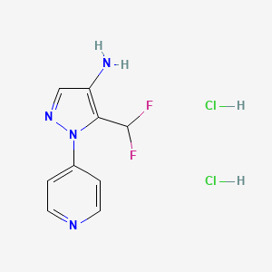 5-(difluoromethyl)-1-(pyridin-4-yl)-1H-pyrazol-4-amine dihydrochloride - 2241128-05-0