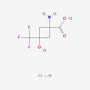 cis-1-Amino-3-hydroxy-3-(trifluoromethyl)cyclobutane-1-carboxylic acid hydrochloride - 1426243-43-7