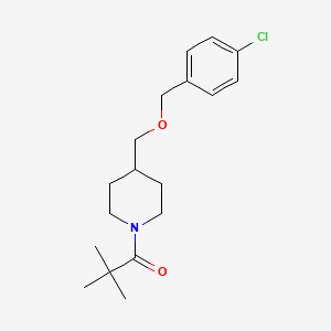 1-(4-(((4-Chlorobenzyl)oxy)methyl)piperidin-1-yl)-2,2-dimethylpropan-1-one - 1396878-43-5