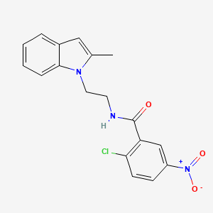 2-chloro-N-[2-(2-methyl-1H-indol-1-yl)ethyl]-5-nitrobenzamide - 689264-55-9