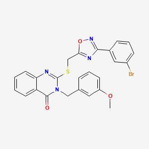 2-(((3-(3-bromophenyl)-1,2,4-oxadiazol-5-yl)methyl)thio)-3-(3-methoxybenzyl)quinazolin-4(3H)-one - 2034530-03-3