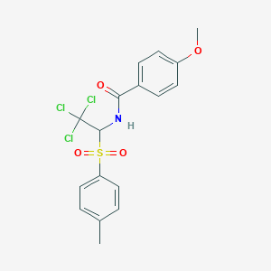 4-methoxy-N-(2,2,2-trichloro-1-tosylethyl)benzamide - 305331-13-9