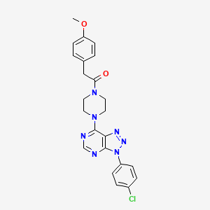 1-(4-(3-(4-chlorophenyl)-3H-[1,2,3]triazolo[4,5-d]pyrimidin-7-yl)piperazin-1-yl)-2-(4-methoxyphenyl)ethanone - 920370-64-5