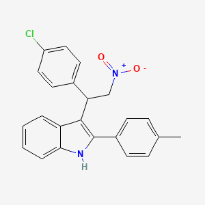 3-[1-(4-chlorophenyl)-2-nitroethyl]-2-(4-methylphenyl)-1H-indole - 325474-02-0