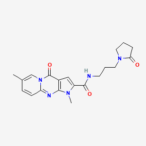 1,7-dimethyl-4-oxo-N-(3-(2-oxopyrrolidin-1-yl)propyl)-1,4-dihydropyrido[1,2-a]pyrrolo[2,3-d]pyrimidine-2-carboxamide - 946259-20-7