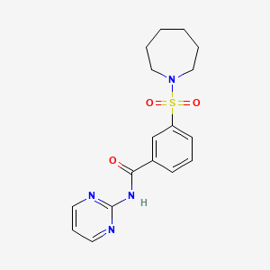 3-(azepan-1-ylsulfonyl)-N-(pyrimidin-2-yl)benzamide - 890595-40-1