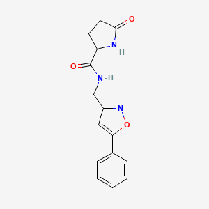 5-oxo-N-((5-phenylisoxazol-3-yl)methyl)pyrrolidine-2-carboxamide - 1236271-72-9