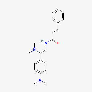 N-[2-(dimethylamino)-2-[4-(dimethylamino)phenyl]ethyl]-3-phenylpropanamide - 946340-17-6