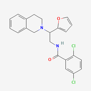 2,5-dichloro-N-(2-(3,4-dihydroisoquinolin-2(1H)-yl)-2-(furan-2-yl)ethyl)benzamide - 898416-65-4