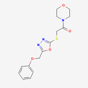 4-({[5-(Phenoxymethyl)-1,3,4-oxadiazol-2-yl]thio}acetyl)morpholine - 851129-60-7
