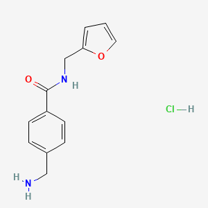 4-(Aminomethyl)-N-(furan-2-ylmethyl)benzamide;hydrochloride - 1257585-25-3