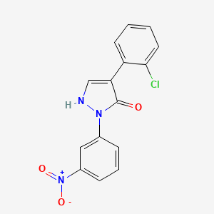 4-(2-chlorophenyl)-2-(3-nitrophenyl)-1,2-dihydro-3H-pyrazol-3-one - 400076-67-7