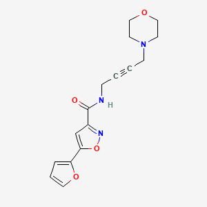5-(furan-2-yl)-N-(4-morpholinobut-2-yn-1-yl)isoxazole-3-carboxamide - 1396815-37-4