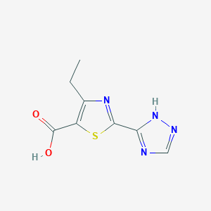 4-ethyl-2-(4H-1,2,4-triazol-3-yl)-1,3-thiazole-5-carboxylic acid - 1499649-10-3